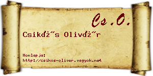 Csikós Olivér névjegykártya